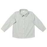 Jeffie Shirt - Sage Chevron Stripe