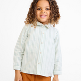 Jeffie Shirt - Sage Chevron Stripe