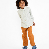 Jeffie Shirt - Sage Chevron Stripe