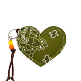 Key Ring - HEART - Bronze / Vert Week-End