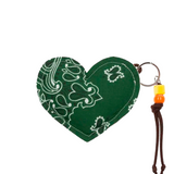 Key Ring - HEART - Bronze / Vert Week-End