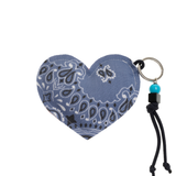 Key Ring - HEART - Navy / Chambray