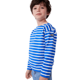 Kid LS Striped Top - Blue White