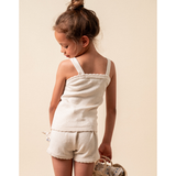 Knit Short With Floral Embroidery Girl