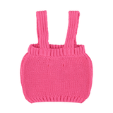 Knitted Top W/ Straps - Pink W/ Cherry Print