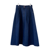 Long Farm Girl Skirt - Raw Denim
