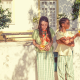 Long Skirt - Light Yellow Checkered