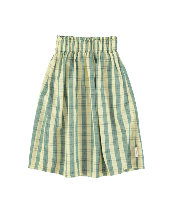 Long Skirt - Light Yellow Checkered