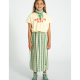 Long Skirt - Light Yellow Checkered