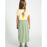 Long Skirt - Light Yellow Checkered