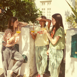 Long Skirt - Light Yellow Checkered