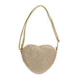 Love Heart Gold Glitter Bag