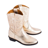 Mama Luma Cowboy Boots - Gold