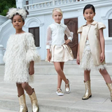 Mama Luma Cowboy Boots - Gold