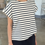 Manon Tee - Navy Stripe