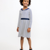 Marie Clare Dress - Navy Stripe