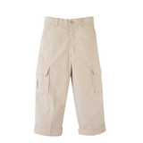 Girl Mavie Waleless Corduroy Cargo Pants - Beige