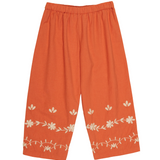 Molly Embroidered Trouser - Poppy
