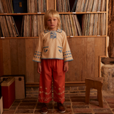 Molly Embroidered Trouser - Poppy