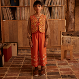 Molly Embroidered Trouser - Poppy