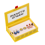 Multi-colored Gem Clip-On Earring Set