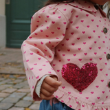 Nola Sequin Shirt Jacket Got - Berry Coeur