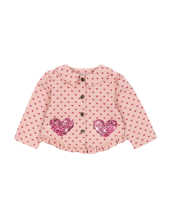 Nola Sequin Shirt Jacket Got - Berry Coeur