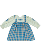 Nora Dress - Azure Plaid