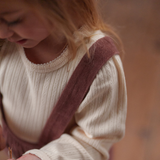 Organic Pointelle T-shirt Buttermilk LS