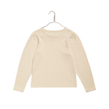 Organic Pointelle T-shirt Buttermilk LS
