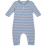 Campbell Romper - Blue Rugby Stripe