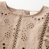 Ottilie Embroidered Top - Taupe