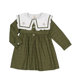 Paola, Dress, in Kaki Checks