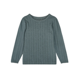 Pointelle Tee - Slate