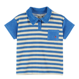 Polo Eponge Raye Bicolore - Rayure Mer