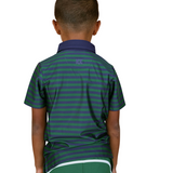 Polo Shirt - Navy/Dark Green Qb Stripe