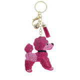 Poodle Key Chain - Fuchsia/Rose/GD