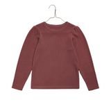 Organic Pointelle T-shirt Redcurrent