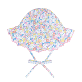 Baby Multi Floral Scalloped Sun Hat