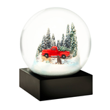 Red Truck with Dogs Snow Globe