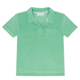 Boys Green French Terry Polo
