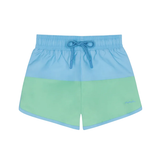 Boys Blue And Green Colorblock Boardie