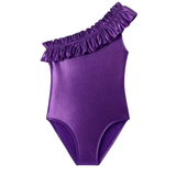 Venus One Shoulder Swimsuit - Iridescent Purple