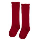 Cherry Lace Top Knee High Socks