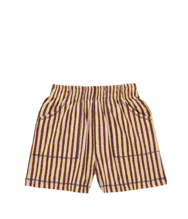 Rally Short - Cola Painterly Stripe