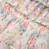 Reign Frill Embroidered Mini Dress - Floral