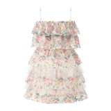 Reign Frill Embroidered Mini Dress - Floral