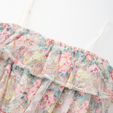 Reign Frill Embroidered Mini Dress - Floral