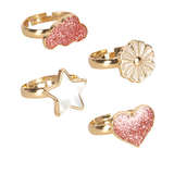 Ring Set 12 Pcs Display 12 Packs - Multicolor