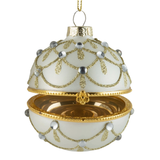 Round Glass Hinged Keepsake Ornament